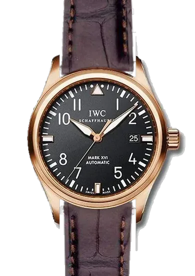 Pilot IW3255-15 con Correa de cocodrilo marrón oscuro mate