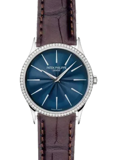 Calatrava 4997/200G-001 avec Bracelet en alligator marron foncé mat