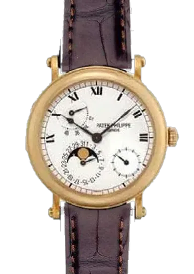 Calatrava 5054J avec Bracelet en alligator marron foncé mat
