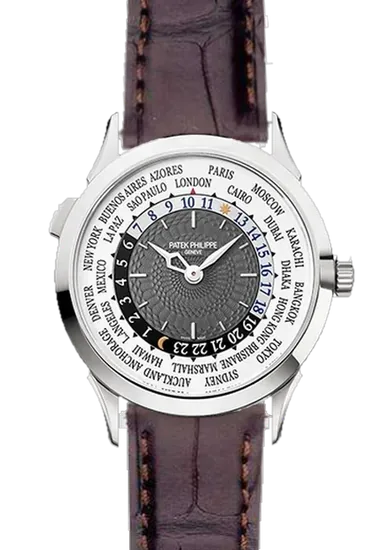 Complications 5230G-001 con Correa de cocodrilo marrón oscuro mate