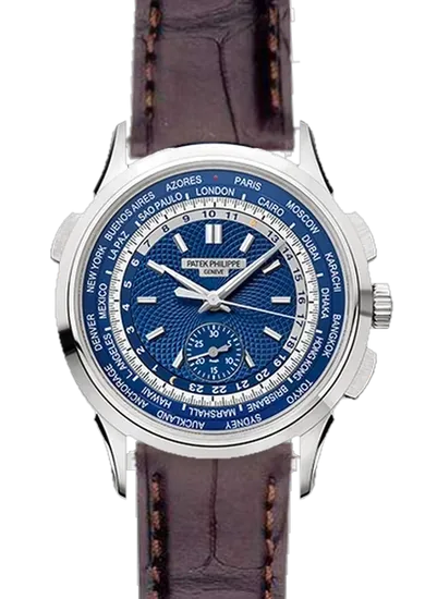 Complications 5930G-001 con Correa de cocodrilo marrón oscuro mate