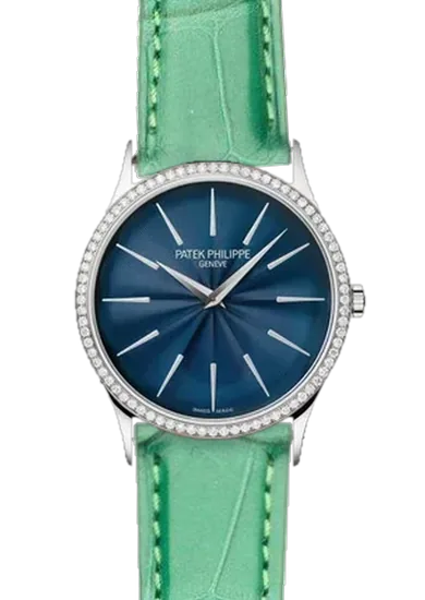 Calatrava 4997/200G-001 avec Bracelet Alligator Millennium Green
