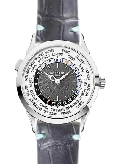 Complications 5230G-001 con Correa de cocodrilo negra con bordes azules