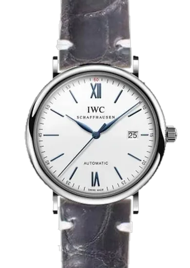 Portofino IW3565-27 con Cinturino Alligatore Nero con Bordini Bianchi
