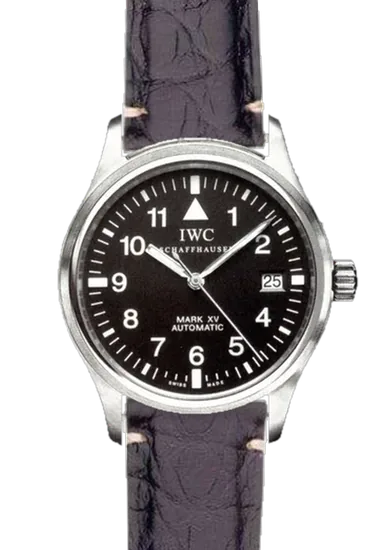 Pilot IW3253-07 with Matte Black Alligator Strap — Minimal Stitching