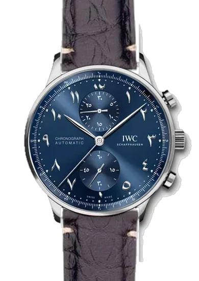 Portugieser IW3714-89 con Cinturino Alligatore Nero Opaco — Cuciture Minimali