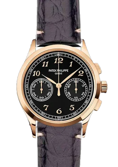 Complications 5170R-010 con Correa de cocodrilo negro mate — Costuras discretas