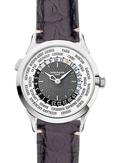 Complications 5230G-001 con Correa de cocodrilo negro mate — Costuras discretas