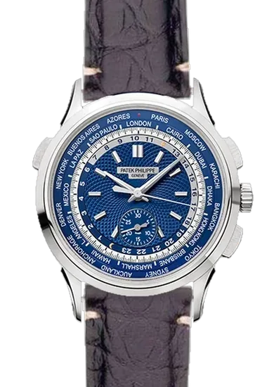 Complications 5930G-001 con Correa de cocodrilo negro mate — Costuras discretas