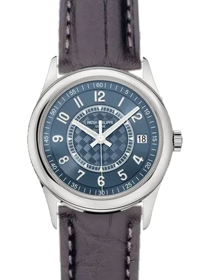 Calatrava 6007A-001 mit Matt schwarzes Alligatorarmband