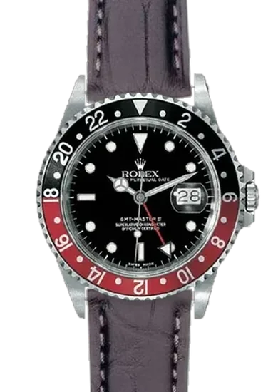 GMT-Master 16710 Coke with Matte Black Alligator Strap
