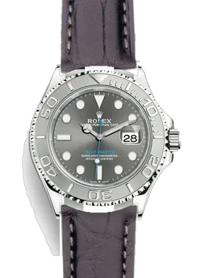 Yacht-Master 126622-0001 con Correa de cocodrilo negro mate