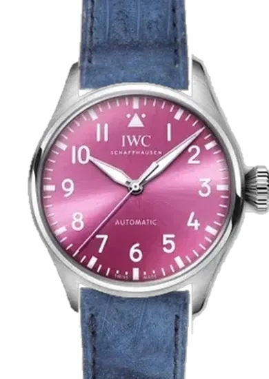 Big Pilot IW3293-05 avec Bracelet alligator nubuck bleu — Cousu main