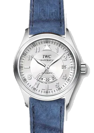 Pilot IW3251-10 con Cinturino Alligatore Nubuck Blu — Cucito a Mano