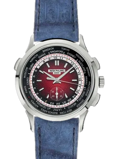 Complications 5930G-011 avec Bracelet alligator nubuck bleu — Cousu main
