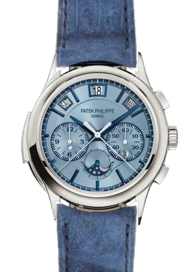 Grand Complications 5308G-001 avec Bracelet alligator nubuck bleu — Cousu main