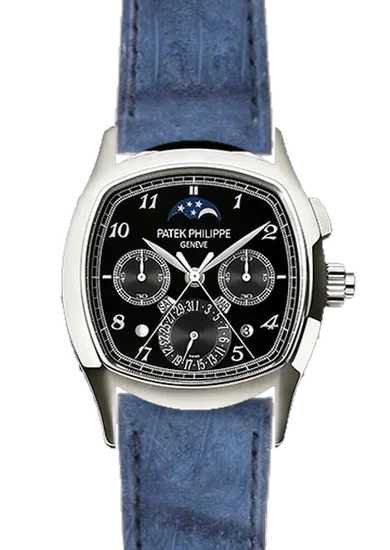 Grand Complications 5951P-013 avec Bracelet alligator nubuck bleu — Cousu main