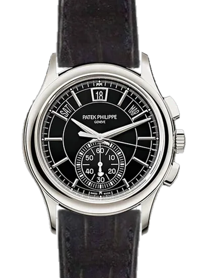 Complications 5905P-010 con Cinturino Alligatore Nubuck Nero con Cucitura Sur Tone a Mano