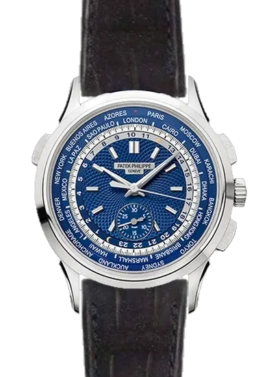 Complications 5930G-001 con Correa de piel de cocodrilo en nubuck negro con costuras a juego cosidas a mano