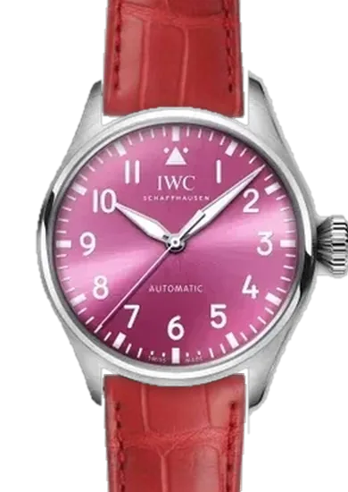 Big Pilot IW3293-05 avec Bracelet Alligator Rouge Résistant à l'Eau