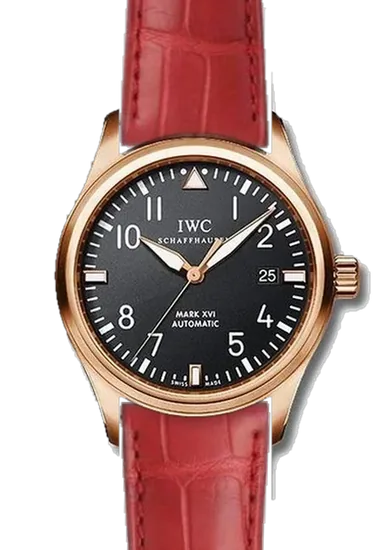 Pilot IW3255-15 con Correa de cocodrilo rojo resistente al agua
