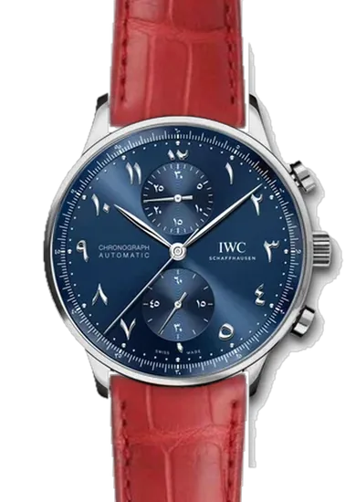 Portugieser IW3714-89 con Cinturino Alligatore Rosso Water Resistant