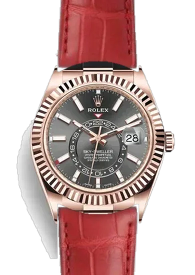 Sky-Dweller 326235-0006 con Cinturino Alligatore Rosso Water Resistant