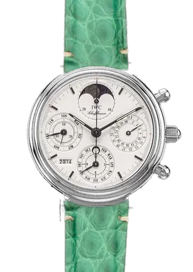 Da Vinci IW9252-08 con Cinturino Alligatore Verde Millennium — Cuciture Minimali