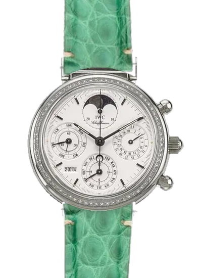 Da Vinci IW9253-12 con Cinturino Alligatore Verde Millennium — Cuciture Minimali