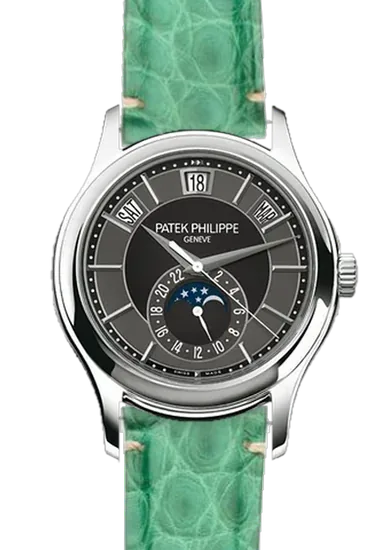 Complications 5205G-010 con Correa de cocodrilo verde Millennium — Costuras discretas