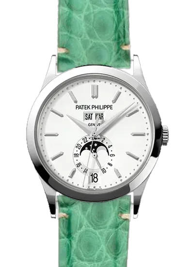 Complications 5396G-011 con Correa de cocodrilo verde Millennium — Costuras discretas