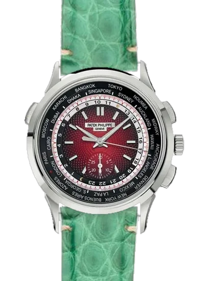 Complications 5930G-011 avec Bracelet Alligator Vert Millennium — Coutures Minimalistes