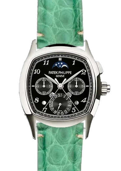 Grand Complications 5951P-013 avec Bracelet Alligator Vert Millennium — Coutures Minimalistes