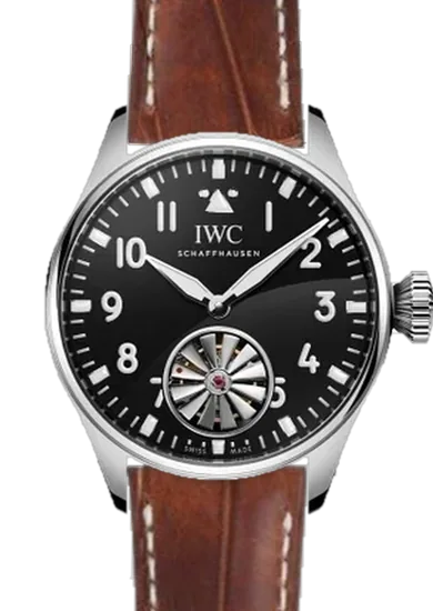 Big Pilot IW3299-01 con Cinturino Alligatore Vintage Cognac Cucito a Mano