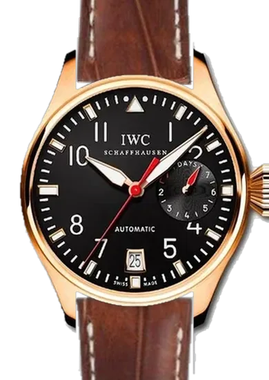 Big Pilot IW5004-09 con Cinturino Alligatore Vintage Cognac Cucito a Mano