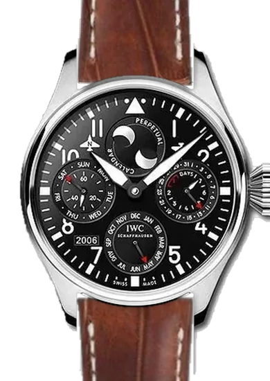 Big Pilot IW5026-07 con Cinturino Alligatore Vintage Cognac Cucito a Mano