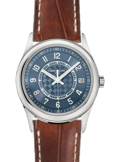 Calatrava 6007A-001 mit Vintage Alligator-Armband Cognac, handgenäht