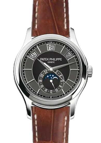 Complications 5205G-010 con Correa de cocodrilo vintage color coñac cosida a mano