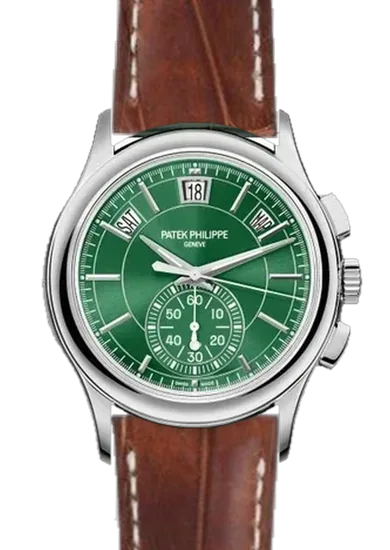 Complications 5905P-014 con Correa de cocodrilo vintage color coñac cosida a mano