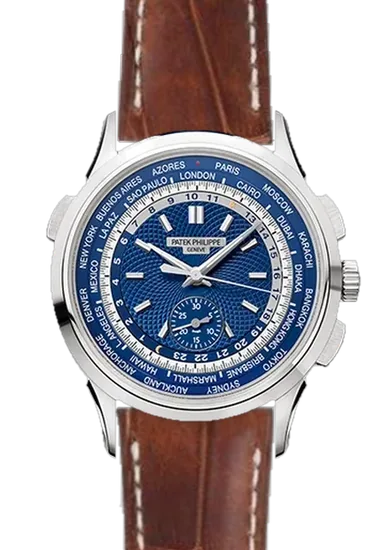 Complications 5930G-001 con Correa de cocodrilo vintage color coñac cosida a mano