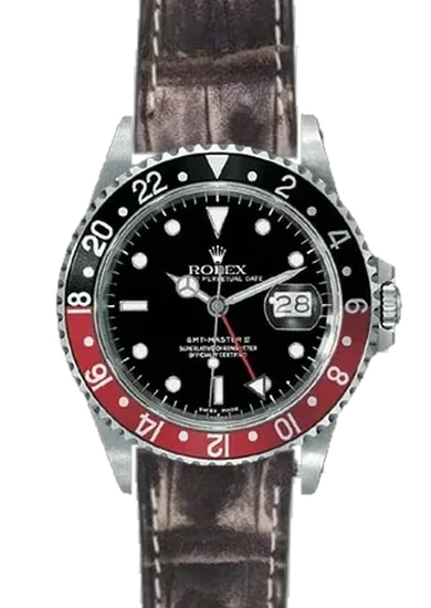 GMT-Master 16710 Coke with Vintage Alligator Strap Cognac