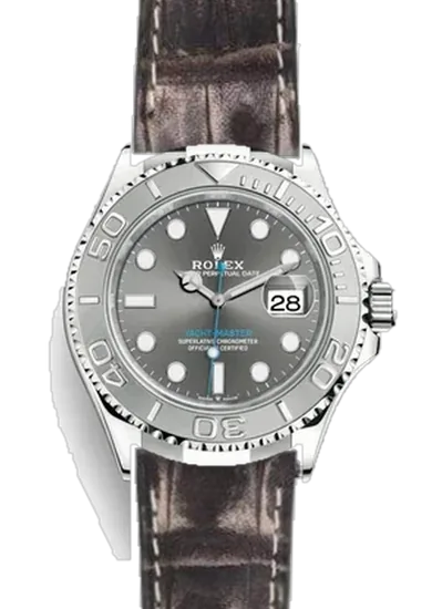 Yacht-Master 126622-0001 con Correa de cocodrilo vintage color coñac