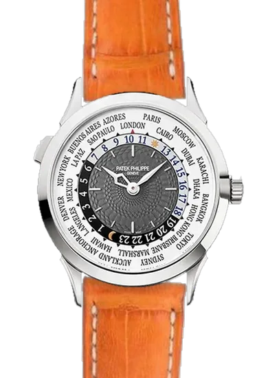 Complications 5230G-001 con Correa de caimán naranja mate cosida a mano