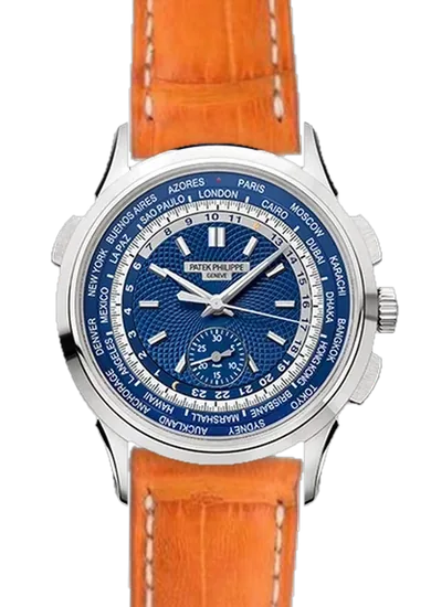Complications 5930G-001 con Correa de caimán naranja mate cosida a mano
