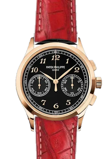 Complications 5170R-010 con Correa de caimán Latirostris rojo mate — Cosida a mano