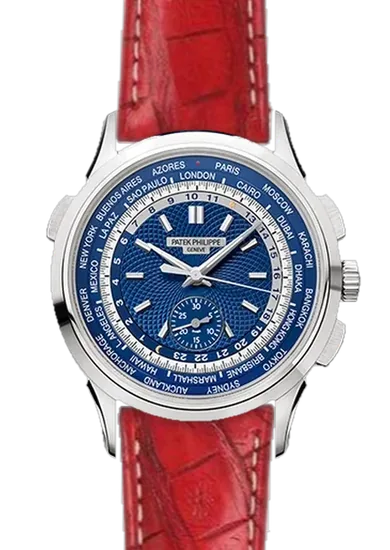 Complications 5930G-001 con Correa de caimán Latirostris rojo mate — Cosida a mano