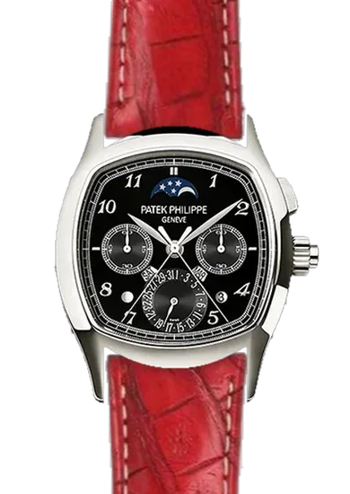 Grand Complications 5951P-013 avec Bracelet Caiman Latirostris Rouge Mat — Cousu Main