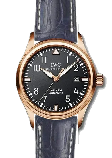 Pilot IW3255-15 con Correa de caimán azul mate cosida a mano