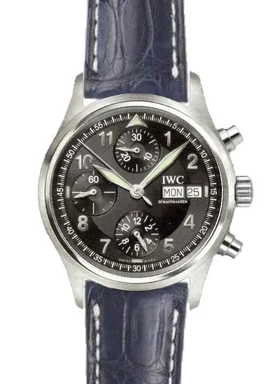 Pilot IW3706-15 con Correa de caimán azul mate cosida a mano