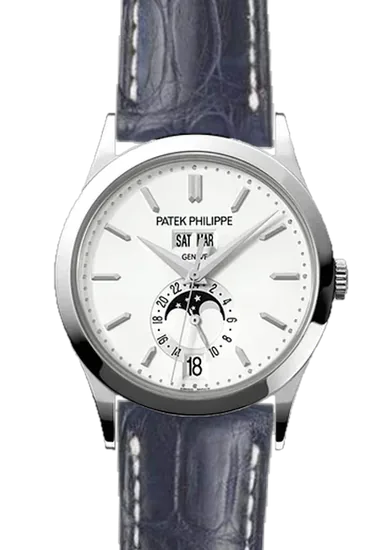 Complications 5396G-011 con Correa de caimán azul mate cosida a mano